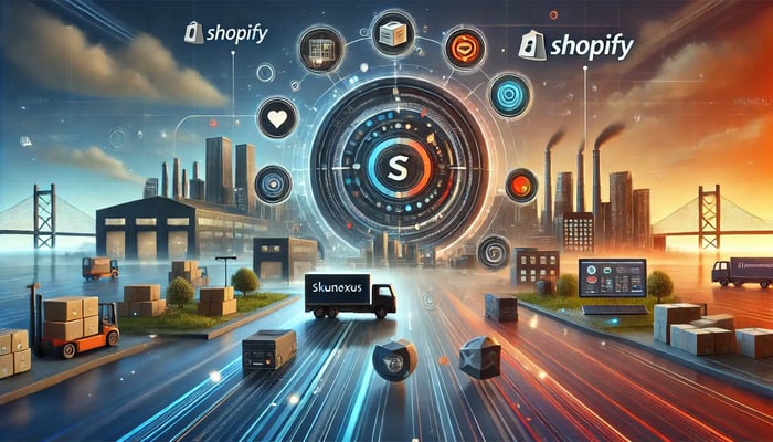 Featured image for the guide on the best fulfillment software for Shopify, showcasing modern and professional abstract shapes representing technology, efficiency, and integration in eCommerce fulfillment solutions